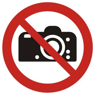 zakaz fotografowania - znak bhp