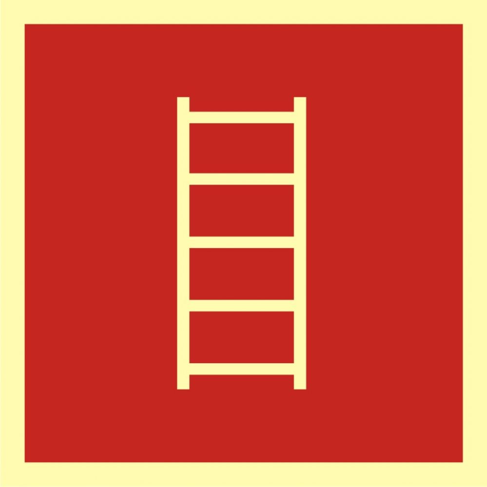 Drabina pozarowa - znak przeciwpozarowy - stara norma