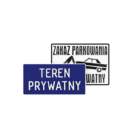 Tabliczki informacyjne na zamówienie tłoczone
