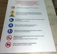 Tablica BHP na zamówienie - dowolna treśći grafika