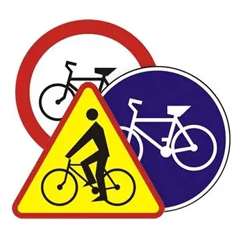 Znaki drogowe ostrzegawcze (A) Znaki drogowe dla rowerzystów
