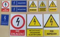 Tabliczka pcv, dibond orientacyjna elektryczna - na zamówienie