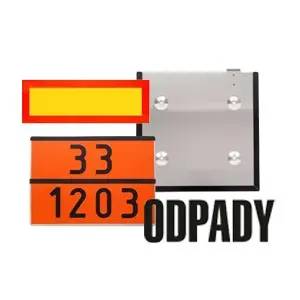 Tablice ADR pomarańczowe, numeryczne i gładkie do oznakowania pojazd&oacute;w z towarami niebezpiecznymi.