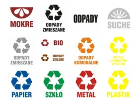 Oznaczenia segregacji śmieci i odpadów